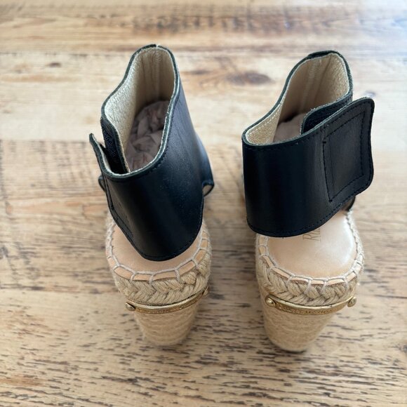 Black Wedge Sandals - Picture 5 of 9